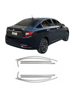 Fiat Egea Krom Cam Çerçeve Sedan 2015 Ve Üzeri Uyumlu (Geniş Modeli)