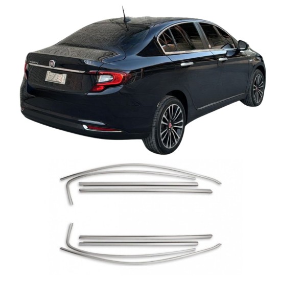 Fiat Egea Krom Cam Çerçeve Sedan 2015 Ve Üzeri Uyumlu (Geniş Modeli) Fiat Egea Krom Cam Çerçeve Sedan 2015 Ve Üzeri Uyumlu (Geniş Modeli)