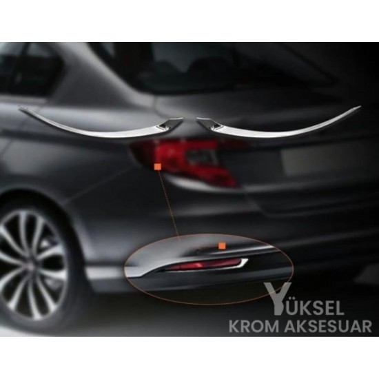 Fiat Egea Krom Arka Reflektör Çerçevesi 2015 Üzeri Uyumlu