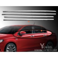 Fiat Egea Krom Cam Çıtası 4 Adet  2015 Üzeri 