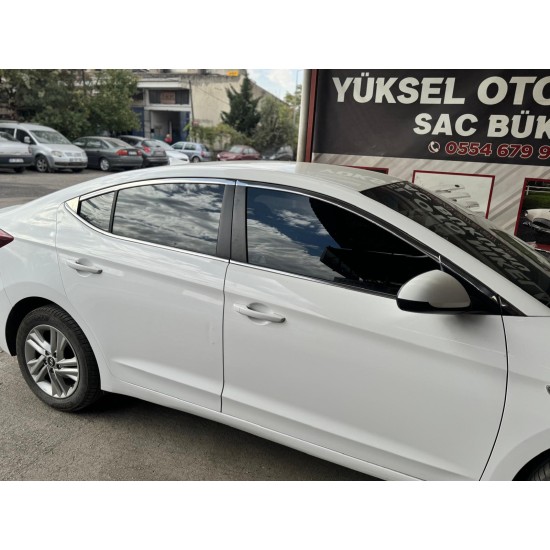 Hyundai Elentra Krom Cam Çerçeve 2016-2019 Uyumlu