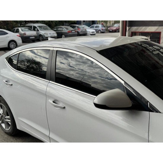 Hyundai Elentra Krom Cam Çerçeve 2016-2019 Uyumlu