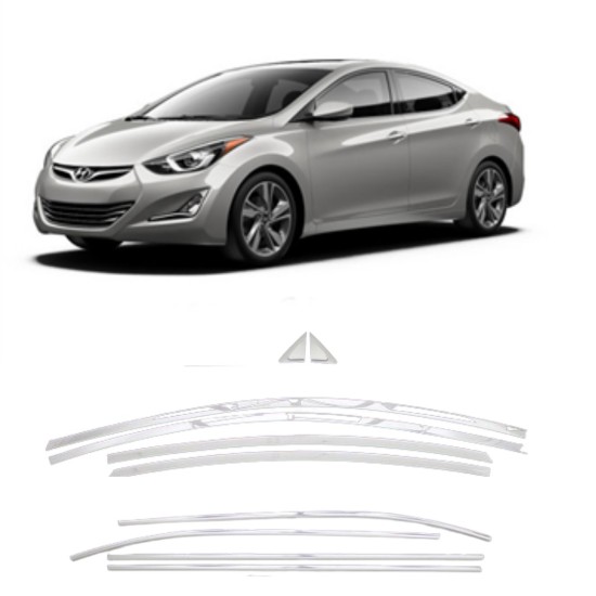 Hyundai Elentra Krom Cam Çerçeve 2016-2019 Uyumlu 