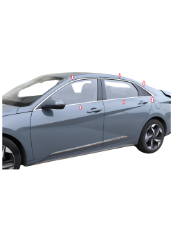 Hyundai Elentra Krom Cam Çerçeve Tam Tur 2019 Üzeri 