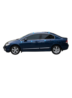 Honda Civic Krom Cam Çerçeve 2006-2012 Tam Tur 