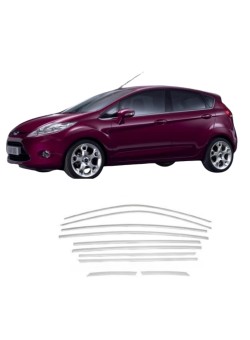 Ford Fiesta 2009-2017 Krom Cam Çerçeve Tam Tur 
