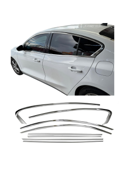 Ford Focus 4 Sedan Krom Cam Çerçeve Tam Tur 2019 Üzeri Uyumlu 
