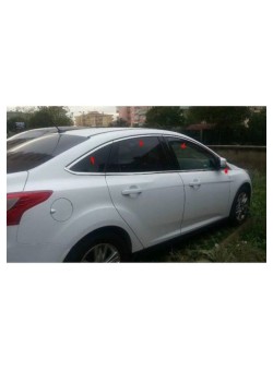 Ford Focus 3 Sedan Krom Cam Çerçeve 2011-2017 