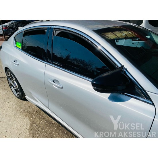 Ford Focus 4 Sedan Krom Cam Çerçeve Tam Tur 2019