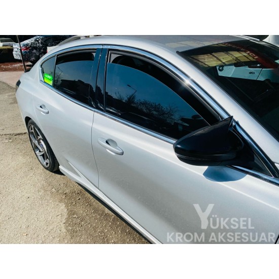 Ford Focus 4 Sedan Krom Cam Çerçeve Tam Tur 2019