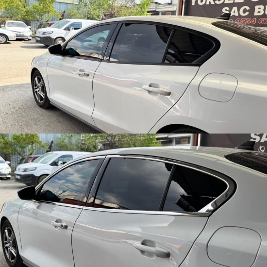 Ford Focus 4 Sedan Krom Cam Çerçeve Tam Tur 2019 Üzeri Uyumlu