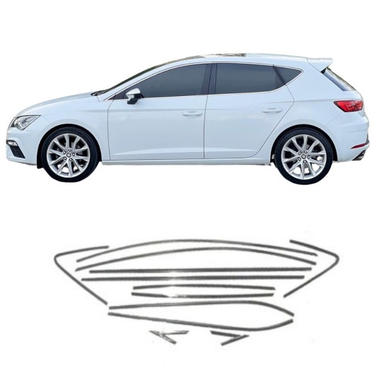Seat Leon Krom Cam Çerçevesi 2013-2019 Uyumlu