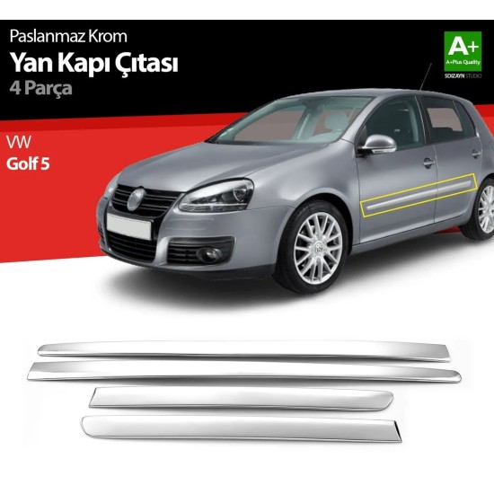 Volkswagen Golf 5 Krom Yan Kapı Çıtası 2004-2009