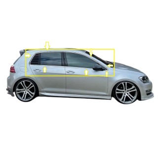 Volkswagen Golf 7 7,5 Cam Çerçevesi Kenar Çıtası Krom Tam Tur