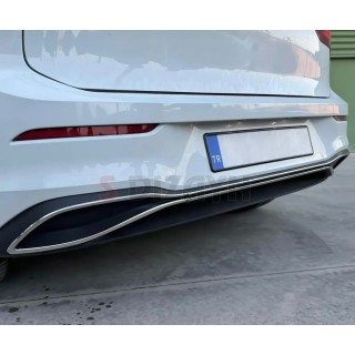 Volkswagen Golf 8 Krom Egzoz Difüzörü 2020 Üzeri Uyumlu