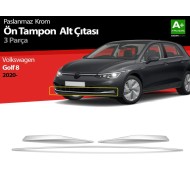 Volkswagen Golf 8 Krom Ön Tampon Çıtası 2020-2024 