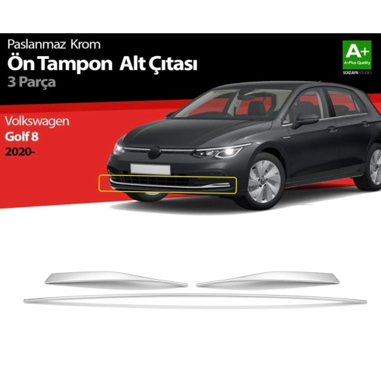 Volkswagen Golf 8 Krom Ön Tampon Çıtası 2020-2024