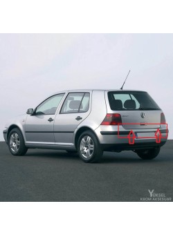 Volkswagen Golf 4 Krom Arka Tampon Eşiği 1998-2005 Uyumlu