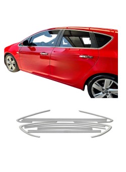 Opel Astra J Hb Krom Cam Çerçeve Nikelajı Tam Tur Paslanmaz Çelik 