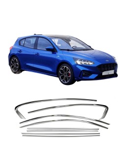 Ford Focus 4 Hb Krom Cam Çerçeve Tam Tur 2019 Üzeri Uyumlu 