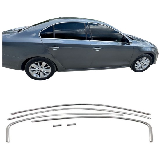 Volkswagen Jetta Krom Cam Üst Çıtası 2011 Üzeri Uyumlu 