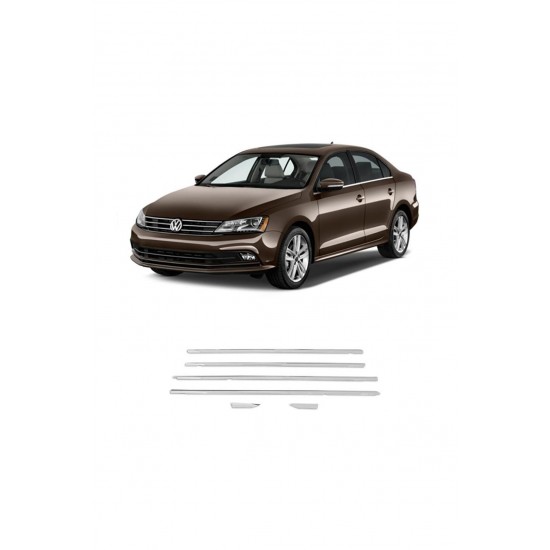 Volkswagen Jetta Krom Cam Çıtası 6 Parça 2011 Üzeri Uyumlu