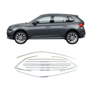 Skoda Kamiq 2019 Üzeri Krom Cam Çerçeve Nikelajı Tam Tur 