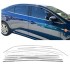 Renault Megane 4 Sedan 12 Parça Paslanmaz Krom Cam Çerçeve Çıta Seti