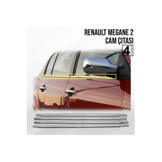 Renault Megane 2 Krom Cam Çıtası 2002-2009 P. Çelik (SEDAN)