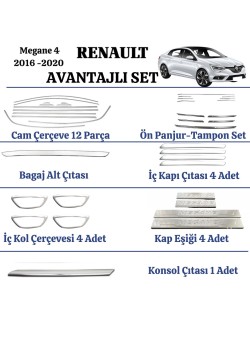 Renault Megane 4 Krom Avantajlı Full Set 2016-2020 Uyumlu 