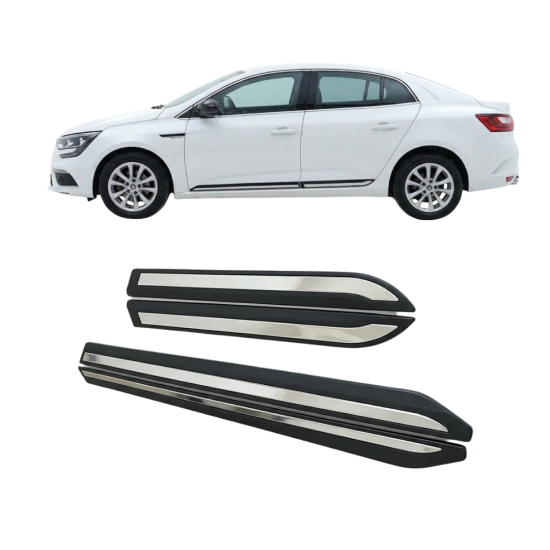 Renault Megane 4 Krom Yan Kapı Çıtası Plastikli 2016-2026 Uyumlu 