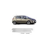 Opel Corsa D Krom Cam Çıtası 6 Parça 2006-2015 Uyumlu