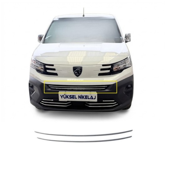 Peugeot Partner Van Krom Ön Tampon Çıtası 2 Parça 2023 Üzeri 