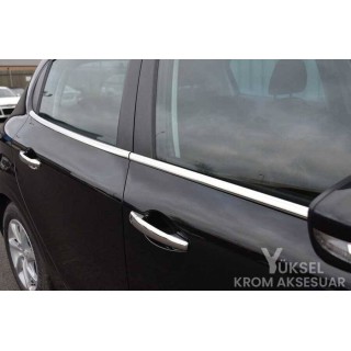 Peugeot 208 Krom Cam Çıtası 2012-2019 Uyumlu