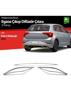 Volkswagen Polo Krom Paslanmaz Egzoz Difizörü 2021 Üzeri 