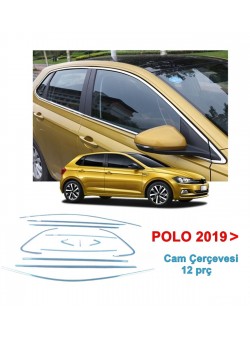 Volkswagen Polo 6 Krom Cam Çerçevesi 2018-2021