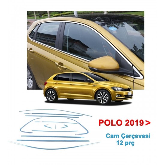 Volkswagen Polo 6 Krom Cam Çerçevesi 2018-2021