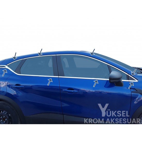 Renault Captur Krom Cam Çerçevesi 16 Parça 2020 Üzeri