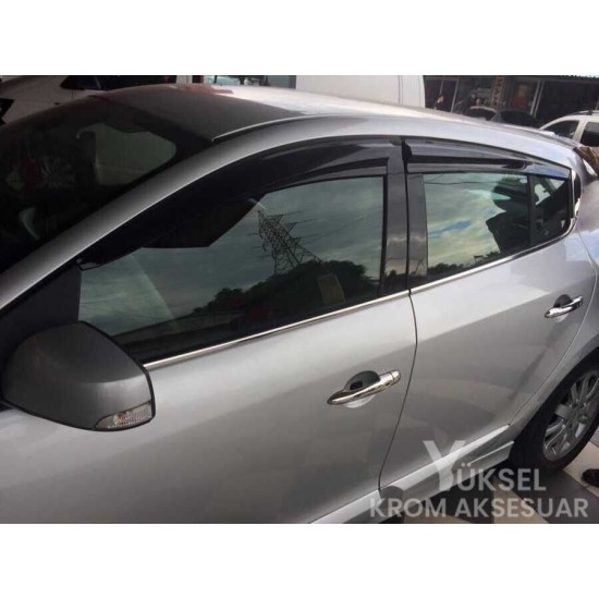 Renault Megane 3 HB Krom Cam Alt Çıtası 6 Parça 2008-2016 Arası