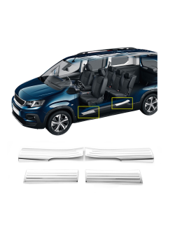 Citroen Berlingo Krom İç Kapı Eşiği 4 Parça 2019 Üzeri Uyumlu 