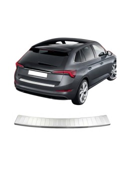 Skoda Scala Krom Arka Tampon Eşiği 2019 Üzeri Uyumlu Paslanmaz Çelik 