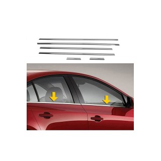 Chevrolet Cruze Krom Cam Çıtası 6 Parça 2009-2019 Uyumlu