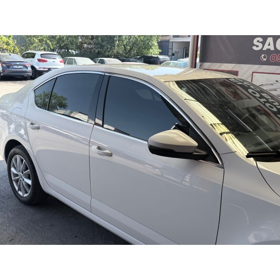 Skoda Octavia A7 Krom Cam Çerçeve Nikelajı 2013-2019 Skoda Octavia A7 Krom Cam Çerçeve Nikelajı 2013-2019