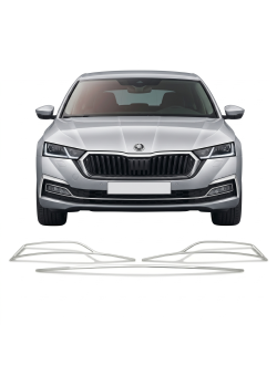 Skoda Octavia A8 Krom Sis Çerçevesi 2020 Üzeri Skoda Octavia A8 Krom Sis Çerçevesi 2020 Üzeri