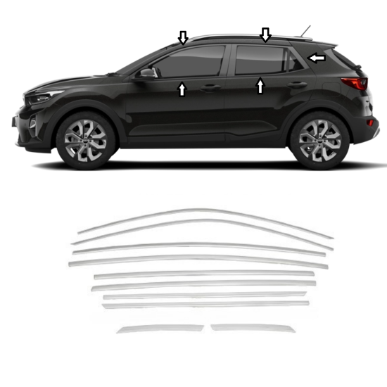 Kia Stonic Krom Cam Çerçeve Tam Tur 2018 Üzeri