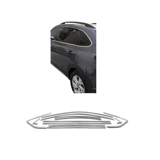 Volkswagen Taigo Krom Cam Çerçevesi 2022 Üzeri Uyumlu Volkswagen Taigo Krom Cam Çerçevesi 2022 Üzeri Uyumlu