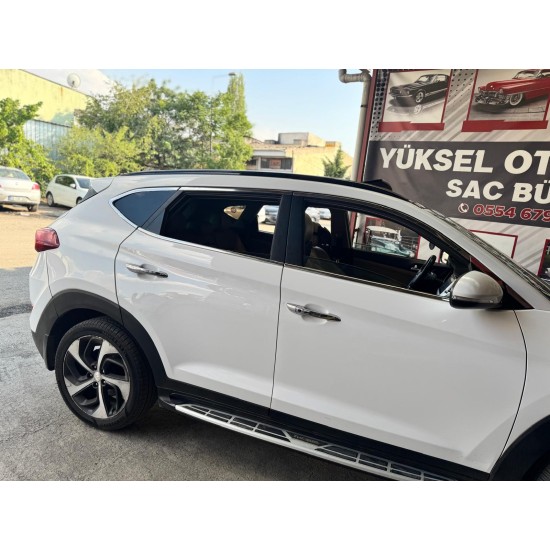 Hyundai Tucson Krom Cam Çerçeve Tam Tur 2015-2019 Uyumlu