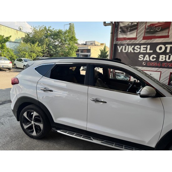 Hyundai Tucson Krom Cam Çerçeve Tam Tur 2015-2019 Uyumlu