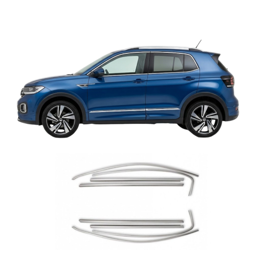 Volkswagen T-Cross Krom Cam Çerçeve Tam Tur 2023 Üzeri Volkswagen T-Cross Krom Cam Çerçeve Tam Tur 2023 Üzeri