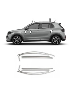 Volkswagen T-Cross Krom Cam Çerçeve Tam Tur 2023 Üzeri 